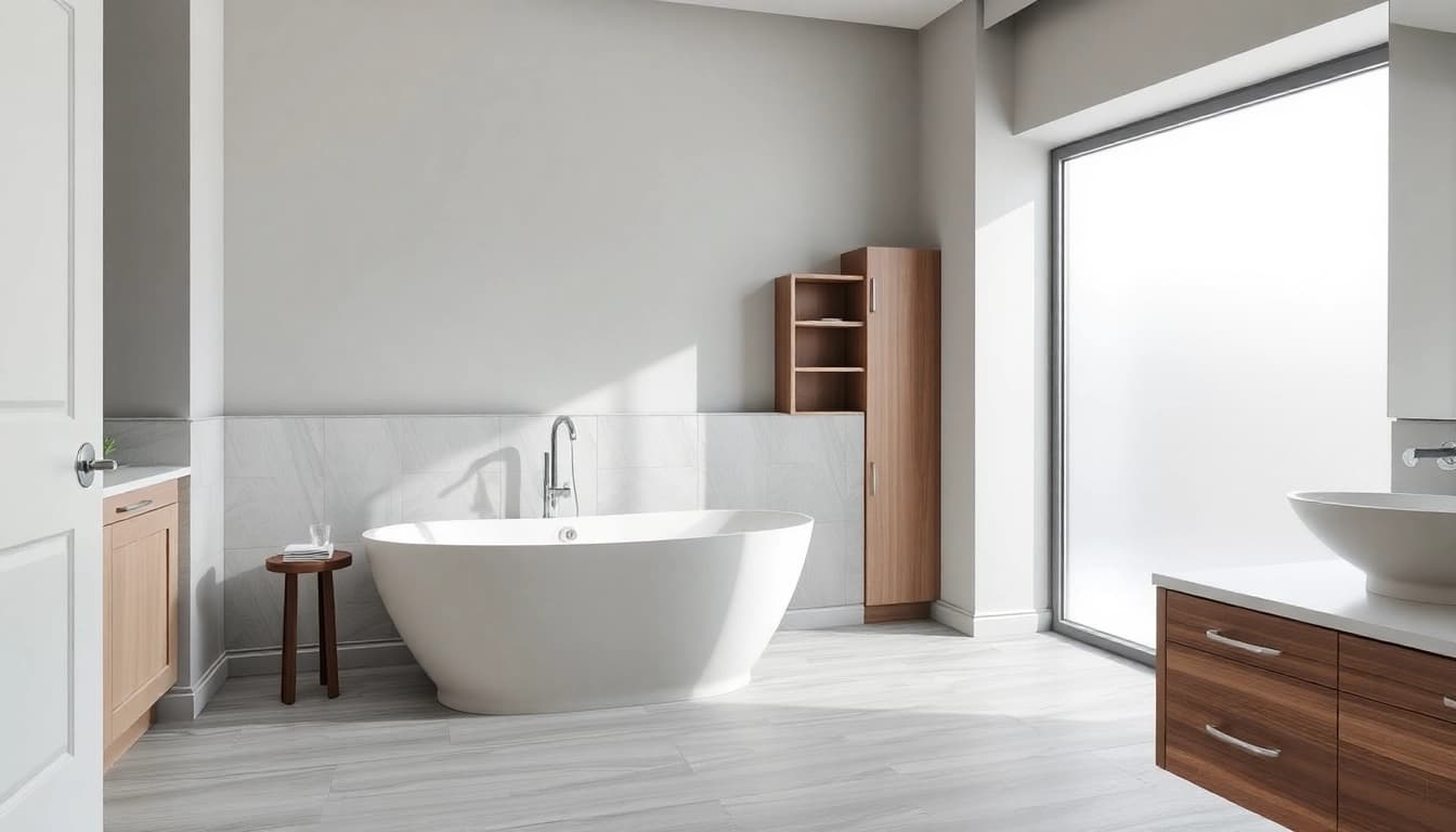 Transform your space with bathroom remodeling near me featuring modern design elements.